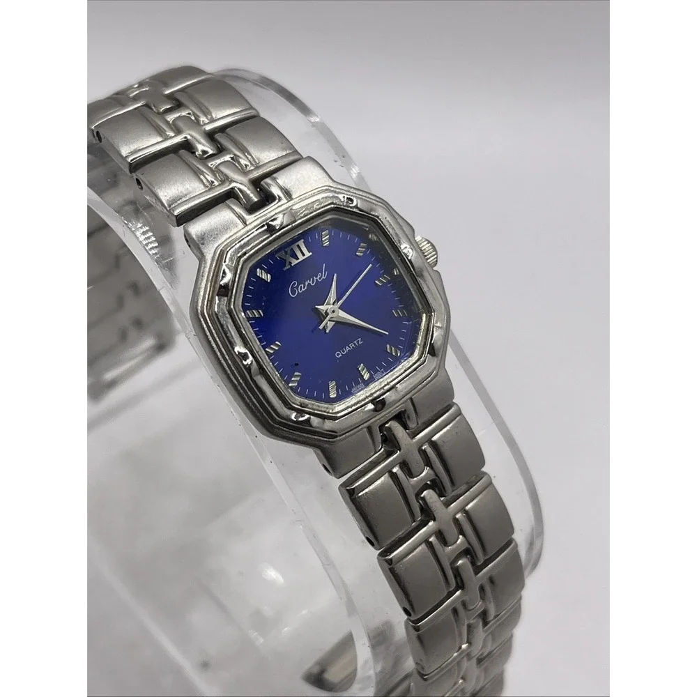 Carvel Women's Quartz Watch Blue Dial Silver 7.5